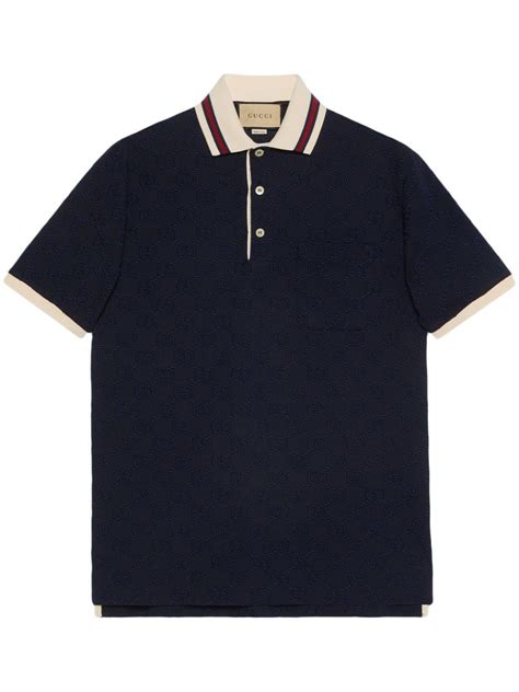 Gucci Cotton polo shirt with GG embroidery